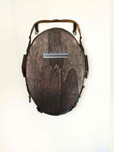 Load image into Gallery viewer, 20&quot;x28&quot; rustic harness mirror with vintage horse leather and hame harness detailing.