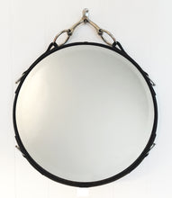 Load image into Gallery viewer, 20&quot; Leather-Framed Equestrian Mirror
