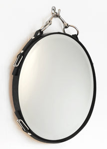 22" Leather Equestrian Mirror with Snaffle Bit