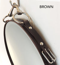Load image into Gallery viewer, Reserved for Patricia Malley - 24&quot; Equestrian Leather Mirror with Snaffle Bit, Brown