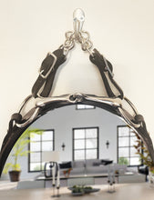 Load image into Gallery viewer, 12&quot; x 16&quot; Oval Black Bridle Mirror, horse decor