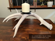 Load image into Gallery viewer, Single Elk Antler Candelabra - naturally shed Colorado elk, tea light table minimalist rustic decor