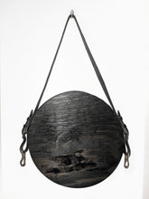 Load image into Gallery viewer, 16" Rustic Brass Clip Strap Mirror