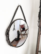 Load image into Gallery viewer, 16" Rustic Harness Strap Mirror
