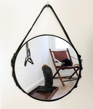Load image into Gallery viewer, 16" Rustic Harness Strap Mirror