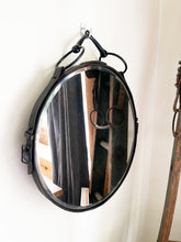 Load image into Gallery viewer, 16" Noire Snaffle Bit Leather Mirror, All Black