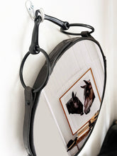 Load image into Gallery viewer, 16" Noire Snaffle Bit Leather Mirror, All Black