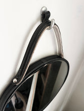 Load image into Gallery viewer, 12" Black and  White Strap Handle Mirror