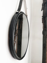 Load image into Gallery viewer, 12" Black and  White Strap Handle Mirror