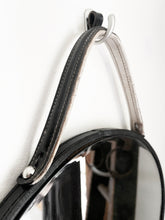 Load image into Gallery viewer, 12" Black and  White Strap Handle Mirror