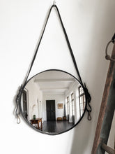 Load image into Gallery viewer, 16" Rustic Brass Clip Strap Mirror