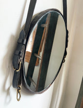 Load image into Gallery viewer, 16" Rustic Brass Clip Strap Mirror