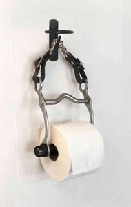 Horse bit toilet roll holder