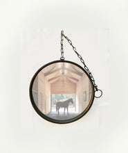 Load image into Gallery viewer, SOLD OUT: 16&quot; Heel Chain and Distressed Leather Equestrian Mirror
