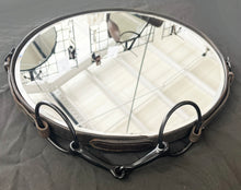 Load image into Gallery viewer, 16" Noire Snaffle Bit Leather Mirror, All Black