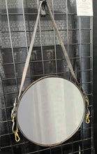 Load image into Gallery viewer, 16" Rustic Brass Clip Strap Mirror
