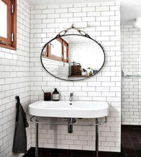 Load image into Gallery viewer, 36” x 24" Leather Snaffle Bit Mirror horse decor