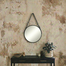 Load image into Gallery viewer, 18" Leather Strap Mirror