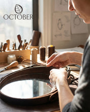 Load image into Gallery viewer, Leather Strap Circle Mirror - assorted sizes available (18", 24", 28", 30")