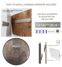 Load image into Gallery viewer, Simple Leather Circle Mirror in Black, Brown or Mahogany - Assorted Sizes (18", 24" or 30") leather mirror