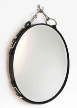 Load image into Gallery viewer, 26&quot; Leather Snaffle Bit Circle Mirror horse mirror