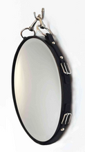 Load image into Gallery viewer, 26&quot; Leather Snaffle Bit Circle Mirror horse mirror