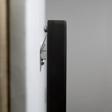 Load image into Gallery viewer, Simple Leather Circle Mirror in Black, Brown or Mahogany - Assorted Sizes (18", 24" or 30") leather mirror