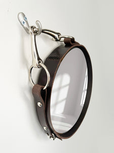 10" Petite Leather-Framed Equestrian Mirror Horse Gift