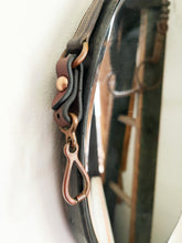 Load image into Gallery viewer, 16" Horse Tack Leather Strap Mirror, Copper Detail