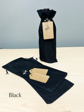 Load image into Gallery viewer, Wine Gift Bags with Horse Charm, Set of 3, Black or Red