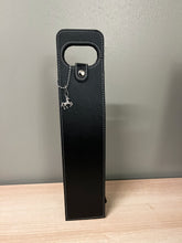 Load image into Gallery viewer, Wine Tote Gift Caddy with Horse Charm, Single Bottle Equestrian Gift Housewarming