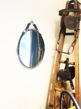 Load image into Gallery viewer, 12&quot; x 16&quot; Oval Black Bridle Mirror, horse decor
