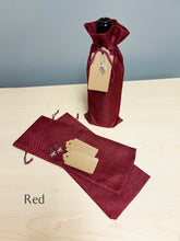 Load image into Gallery viewer, Wine Gift Bags with Horse Charm, Set of 3, Black or Red