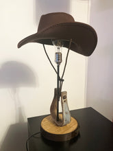 Load image into Gallery viewer, Western Stirrup Table Lamp western lamp cowboy cowgirl