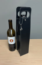 Load image into Gallery viewer, Wine Tote Gift Caddy with Horse Charm, Single Bottle Equestrian Gift Housewarming