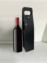 Load image into Gallery viewer, Wine Tote Gift Caddy with Horse Charm, Single Bottle Equestrian Gift Housewarming