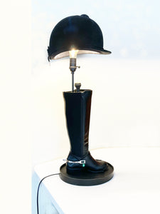 English Riding Boot Table Lamp, Horse Decor Lighting