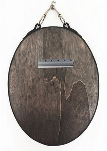 22” x 30" Leather Equestrian Mirror with Snaffle Bit, Vertical Oval, Assorted Colors horse decor